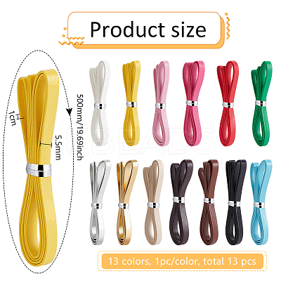 13Pcs 13 Colors PU Leather Belt for Doll Clothes Accessories DOLL-FG0001-04-1
