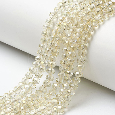 Electroplate Transparent Glass Beads Strands LS-EGLA-A034-T4mm-H03-1