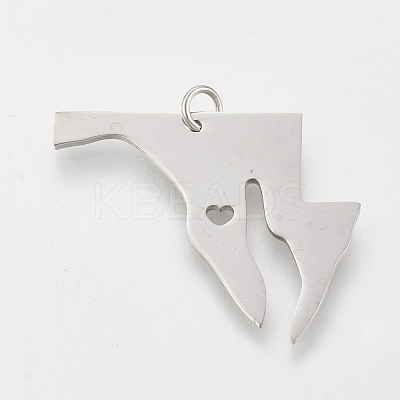 Tarnish Resistant 201 Stainless Steel Pendants STAS-T038-57-1