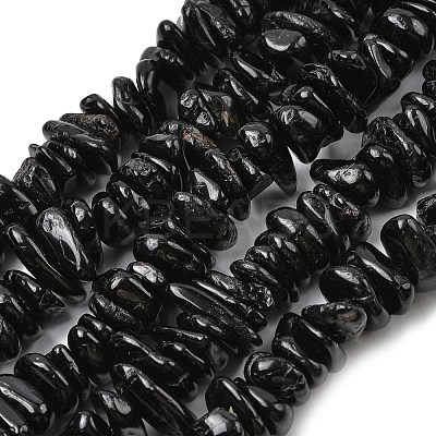 Natural Black Tourmaline Beads Strands G-A285-A07-01-1