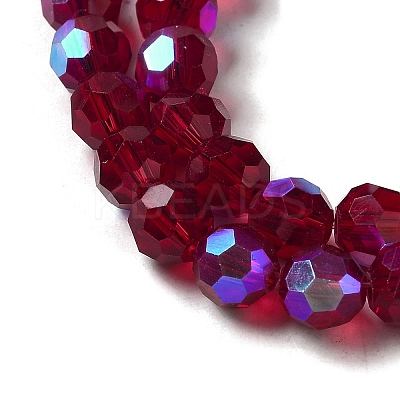 Electroplate Transparent Glass Beads Strands EGLA-A035-T6mm-L02-1