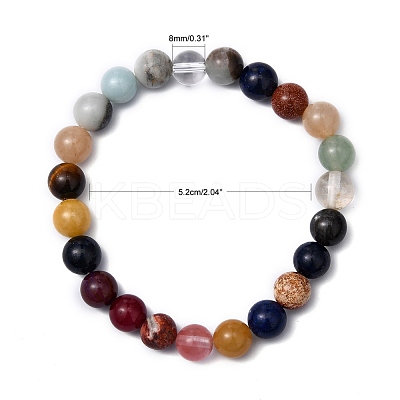 Assorted Stone Beads Bracelets BJEW-Q300-1