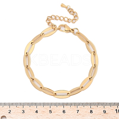 304 Stainless Steel Cable Chain Bracelets for Women BJEW-U038-01G-1