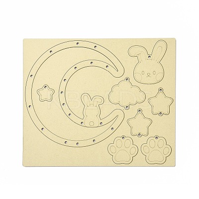 DIY Moon & Rabbit Wind Chime Making Kits DIY-A029-01-1