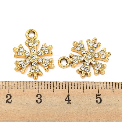 Christmas UV Plating Alloy Crystal Rhinestone Pendants X1-ALRI-C009-11G-1