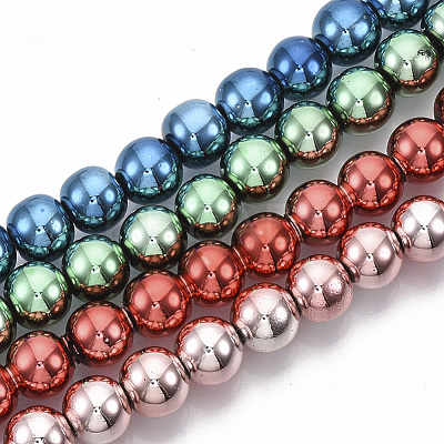 Electroplated Non-magnetic Synthetic Hematite Beads Strands G-S365-015A-1