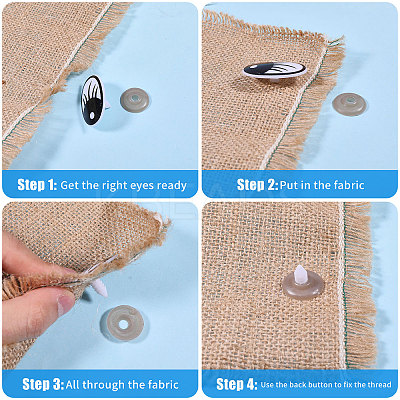 Oval Plastic Craft Safety Eye DIY-GL0005-64C-1