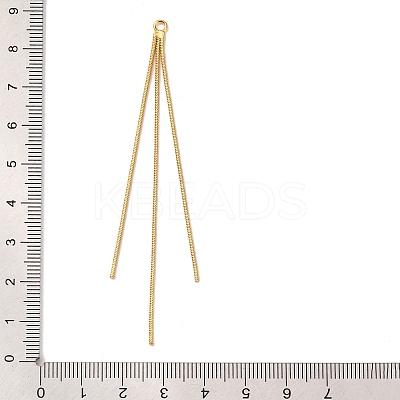 Brass Square Snake Chains Tassel Big Pendants LS-KK-G510-02G-1