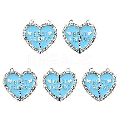 Alloy Enamel Split Pendant ENAM-YW0003-81B-1