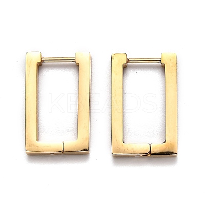 304 Stainless Steel Rectangle Huggie Hoop Earrings LS-STAS-H156-10A-G-1