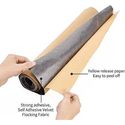 Self Adhesive Velvet Flocking Fabric OCOR-BC0001-58A-07-1