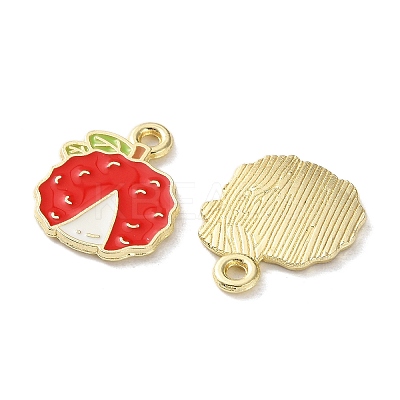 Fruit Alloy Enamel Charms PALLOY-S058-01LG-16-1