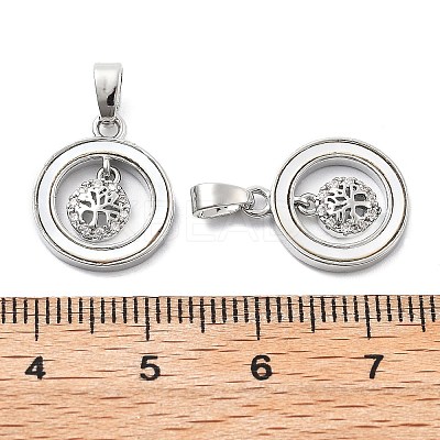 Brass Micro Pave Cubic Zirconia Pendants KK-L222-014P-1