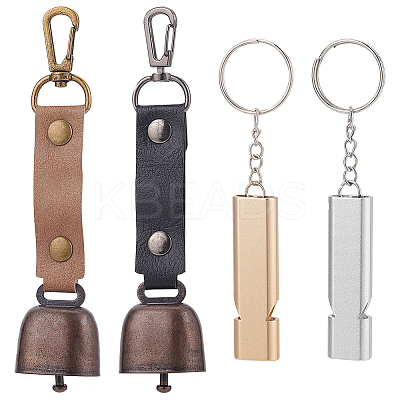 Pet Pendant Decorations Sets including 2Pcs Aluminum Alloy Double Frequency Whistles FIND-NB0004-46-1
