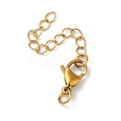 304 Stainless Steel Chain Extender Ion Plating(IP) STAS-O083-07G-01-1
