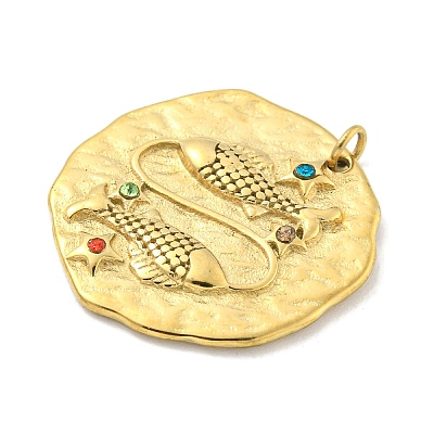 Real 18K Gold Plated PVD Vacuum Plating 304 Stainless Steel Pendants STAS-L278-003G-12-1