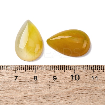 Natural Yellow Agate Cabochons G-B082-09-1