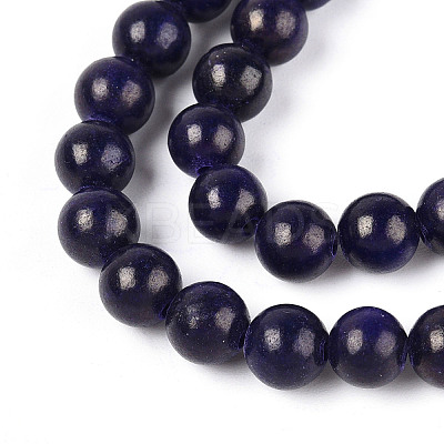 Dyed Natural Mashan Jade Round Beads Strands G-T139-6mm-67H-1