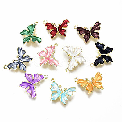 Rack Plating Alloy Enamel Pendants ENAM-N060-16-1