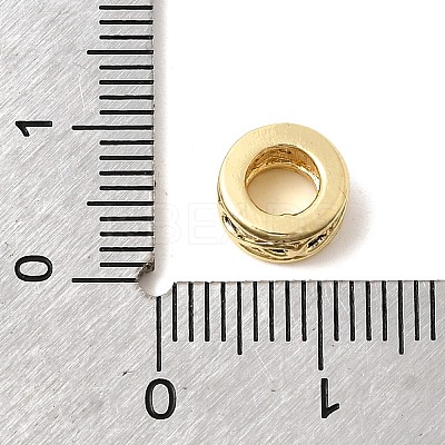 Infinity Brass Pave Clear Cubic Zirconia European Beads KK-G554-13G-1