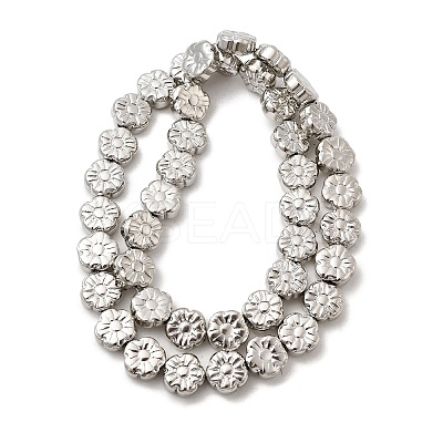 Electroplate Glass Beads Strands EGLA-F166-10P-1