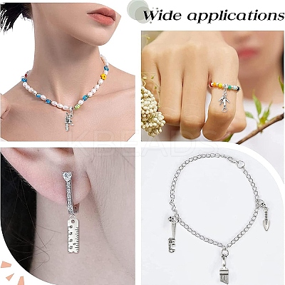 50Pcs 10 Styles Tibetan Style Alloy Pendants FIND-YW0007-18-1