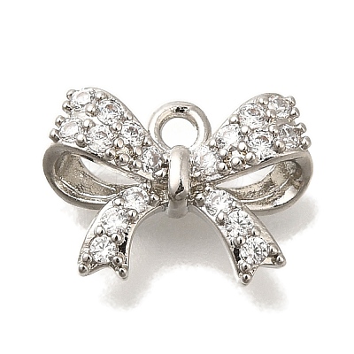 Brass Micro Pave Cubic Zirconia Pendants KK-Q001-11P-1