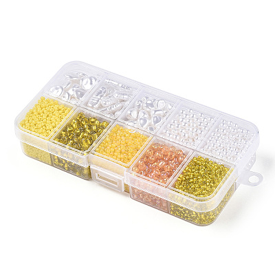 DIY 10 Style ABS & Acrylic Beads Jewelry Making Finding Kit DIY-N0012-05I-1
