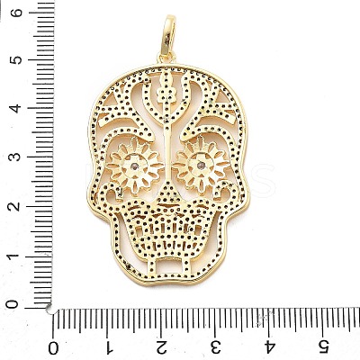 Brass Micro Pave Cubic Zirconia Pendants KK-L209-102G-01-1