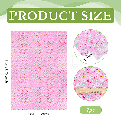 Flower Pattern Cotton Fabric DIY-WH0591-275D-1