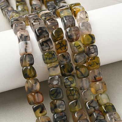 Natural Dragon Veins Agate Beads Strands G-G177-E11-05-1