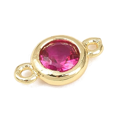 Brass Pave Cubic Zirconia Connector Charms KK-TAC0015-01G-01-1