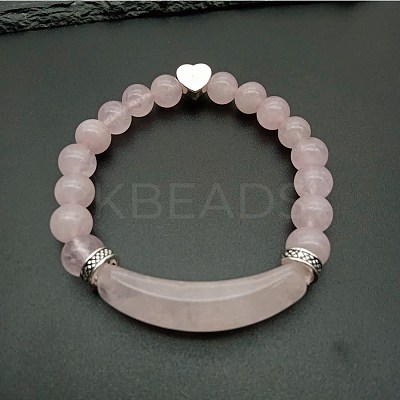 Natural Green Aventurine Beaded Stretch Bracelets VB4000-5-1