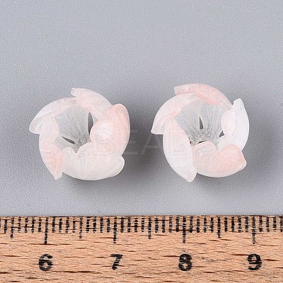 Flower Acrylic Bead Caps SACR-T017-49B-1