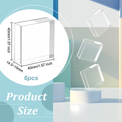Square Transparent Acrylic Jewelry Display Pedestals LS-ODIS-WH0001-47A-1