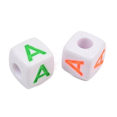Opaque Acrylic Enamel European Beads AC-ACBA1794-04A-1