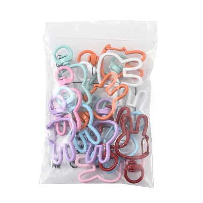 14Pcs Spray Painted Eco-Friendly Alloy Swivel Snap Hook Clasps FIND-FS0004-60-1