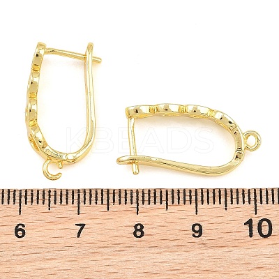 Brass Hoop Earring Findings KK-CBA5558-01G-1