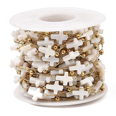 Cross Natural Shell Link Chains CHS-G028-05B-G-1