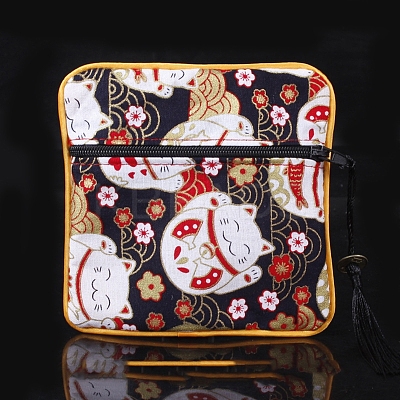 Square Chinese Style Cloth Tassel Bags PW-WG62144-45-1