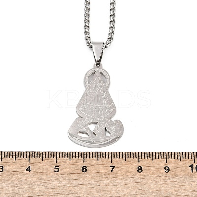 Virgin 201 Stainless Steel Pendant Necklaces for Men Women LS-NJEW-K283-18P-1