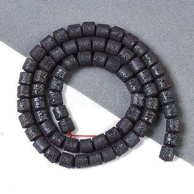 Frosted Natural Lava Rock Beads Strands G-E618-02C-1