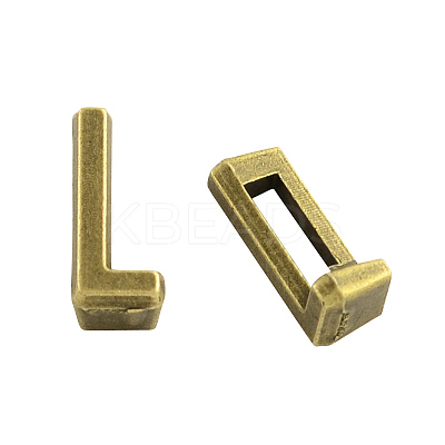 Tibetan Style Alloy Letter Slide Charms TIBEB-Q055-12AB-NR-1