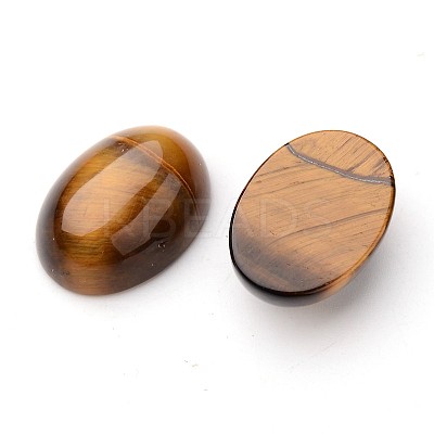 Natural Tiger Eye Oval Cabochons X-G-L394-06-18x13mm-1
