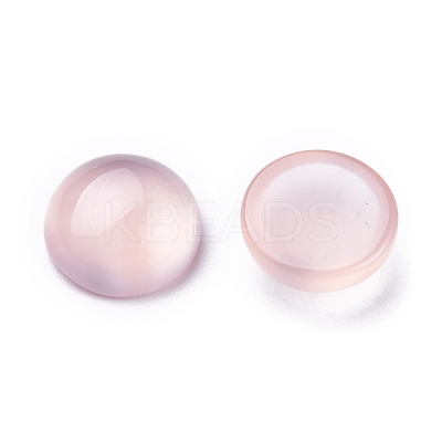 Natural Chalcedony Cabochons G-P393-R56-10MM-A-1
