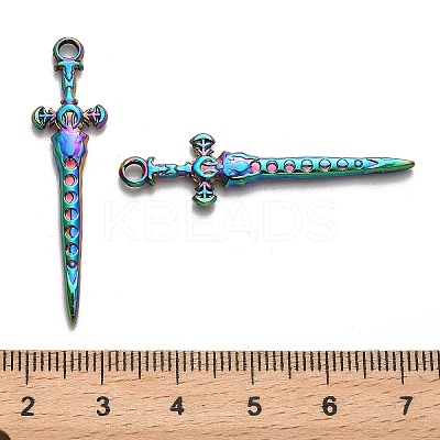 304 Stainless Steel Pendants STAS-B054-06RC-1