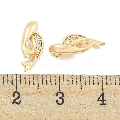 Brass Micro Pave Clear Cubic Zirconia Pendantsn KK-S386-31G-1