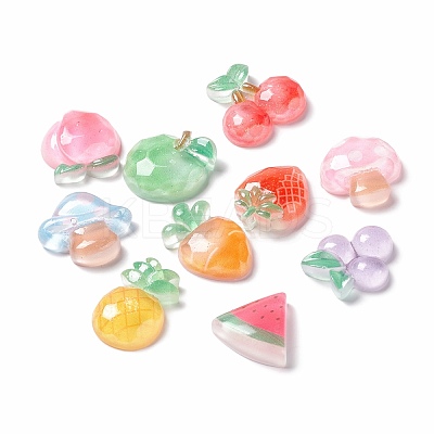 Autumn Theme Transparent Resin Cabochons CRES-A050-19-1