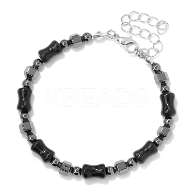 Adjustable Synthetic Non-magnetic Hematite Bead Stretch Bracelets PW-WG03C29-01-1