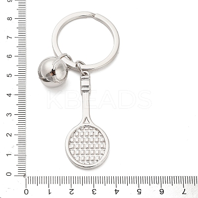 Zinc Alloy Tennis Keychains KEYC-I117-01P-02-1